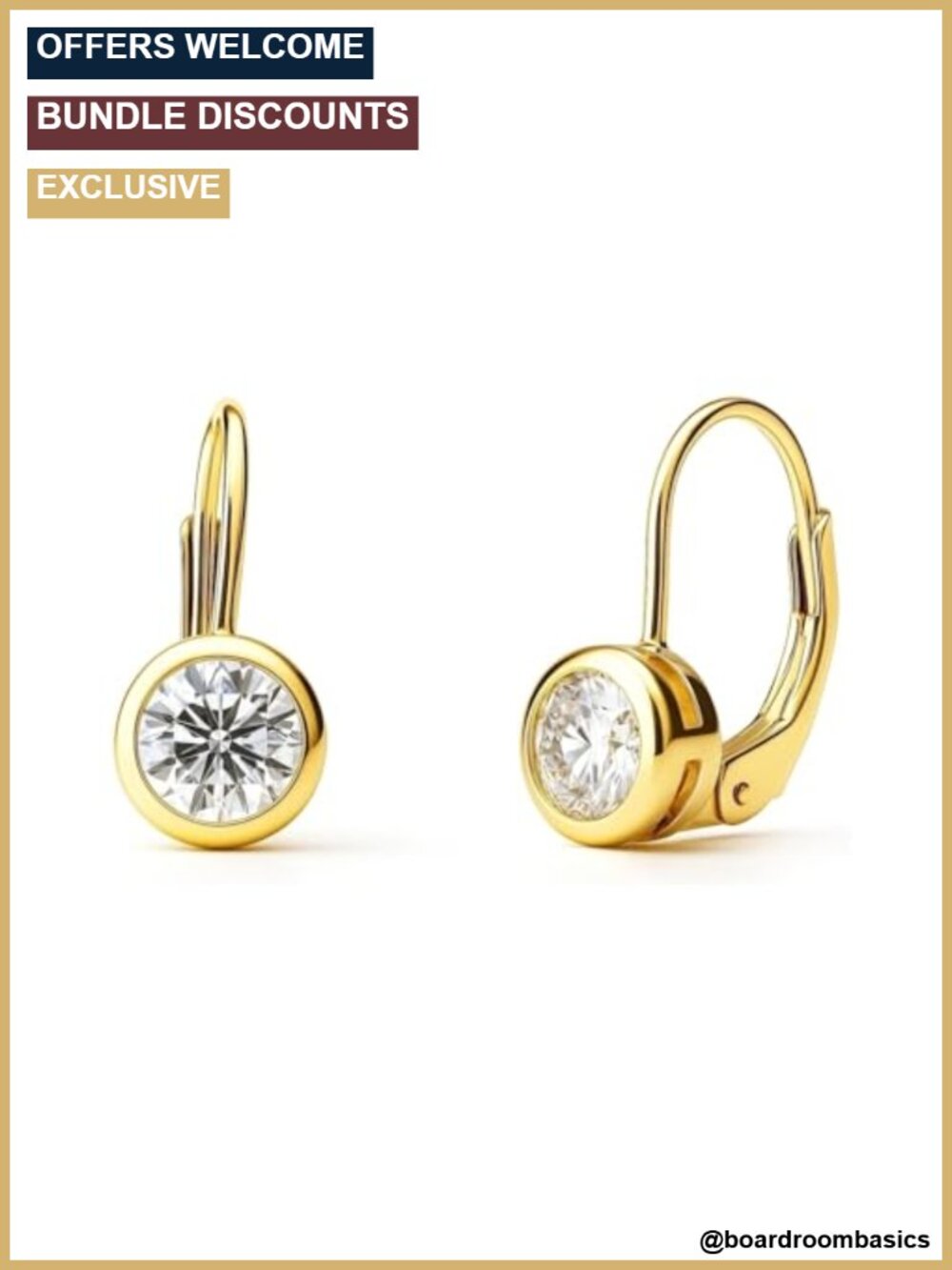 Sterling Silver CZ Solitaire Dangle Earrings Leverback Drop 1.2 Ct Bezel